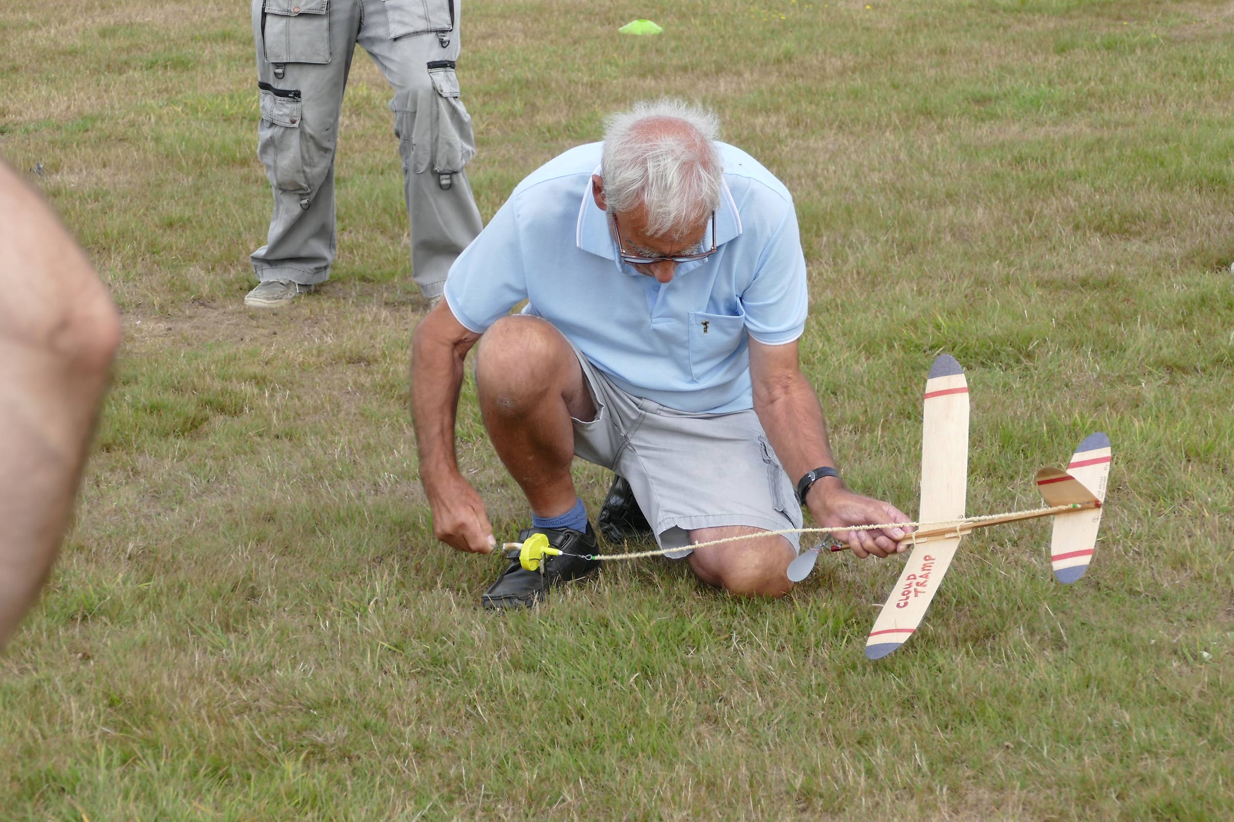 If you forget to take your stooge with you not to worry just try Bert Whitehead’s method of winding rubber models works great for him 2025 Flying Aces.