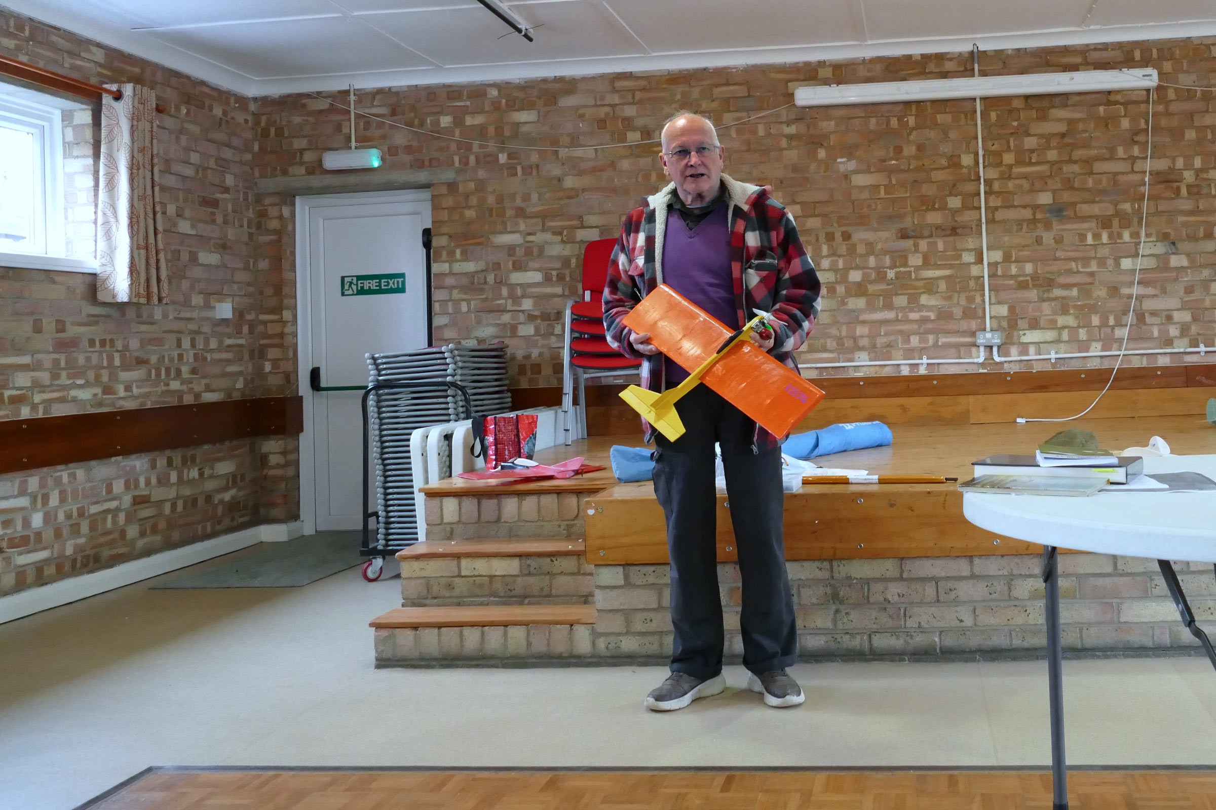 Roger Silcock’s new control line stunt racing class model for 1.5cc motors in 2026. More details of this new class on PMFC website.