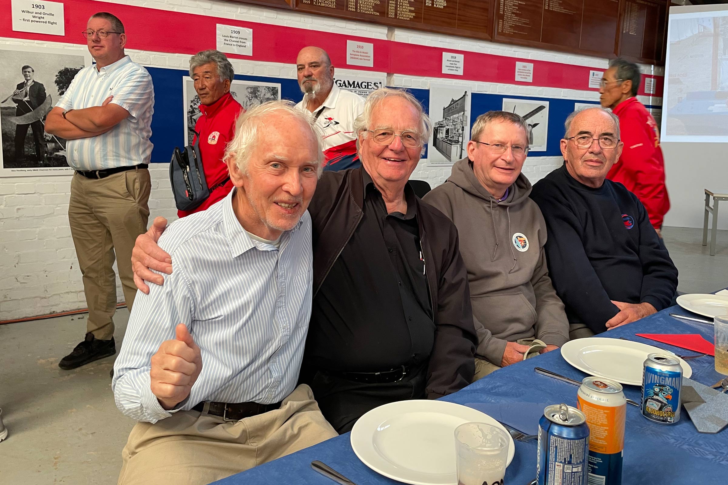Left to right Bryan Lea, Brian Waterland, Gareth Tilston and Mike Smith. Photo taken by one of the Japanese team World Scale Championships Buckminster 2026.